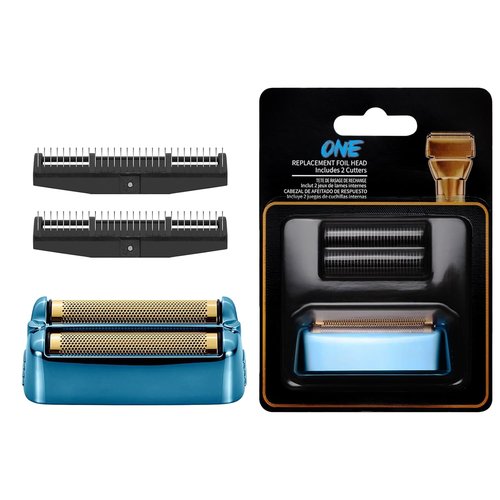 BaBylissPRO Shaver Replacement Foil & Cutter - Hypoallergenic Extra-Close Head | FXONE Double Foil, Blue