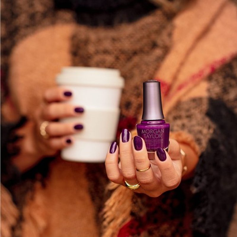 Morgan Taylor Nail Lacquer (Plum And Done) Purple Professional Lacquer, Vibrant, Chip-Resistant, Fast-Drying, Long-Lasting, High-Shine, Perfect for Manicures & Pedicure, 0.5 ounce.