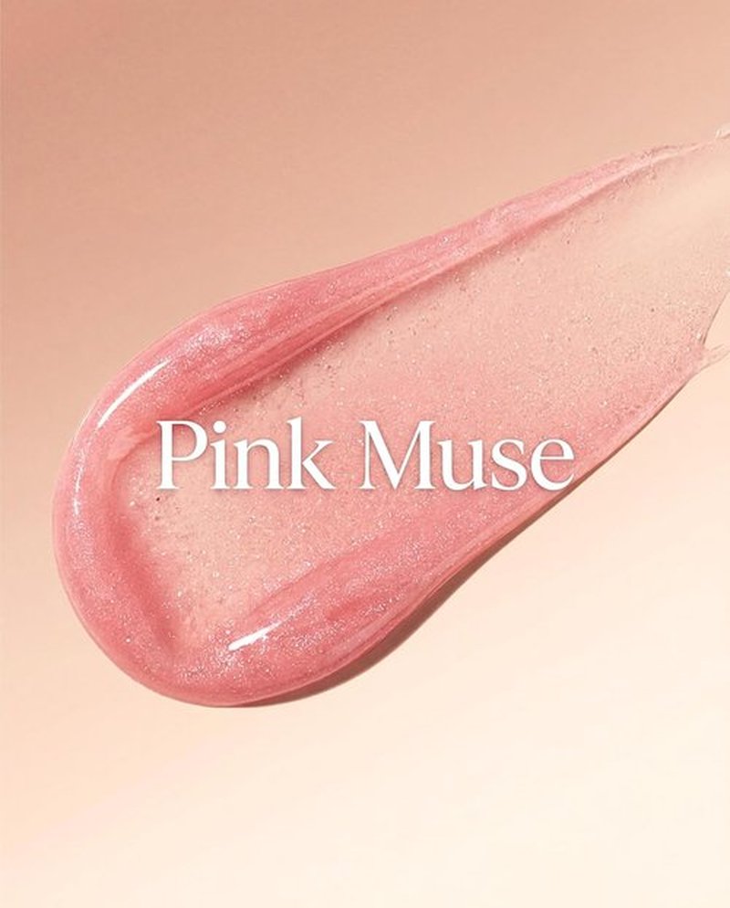 Skiennix Vegan Collagen Lip Glaze Balm - Pink Muse Silky Sheer Gloss for Hydrating Shine | Full-Size Tinted Hydration