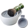 Grandslam Shaving Soap Bowl Kit For Men, Shaving Brush and Bowl, Shaving Bowl with Ridges, Shaving Mug with Brush Stand, Shaving Soap Bowl with Knob Handle, Great for Traveling and Use at Home