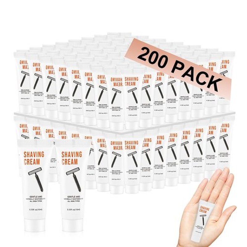 Skiennix Shaving Cream | Bulk Travel Size 10ml | Disposable Jasmine Scent for Hotels & Homeless