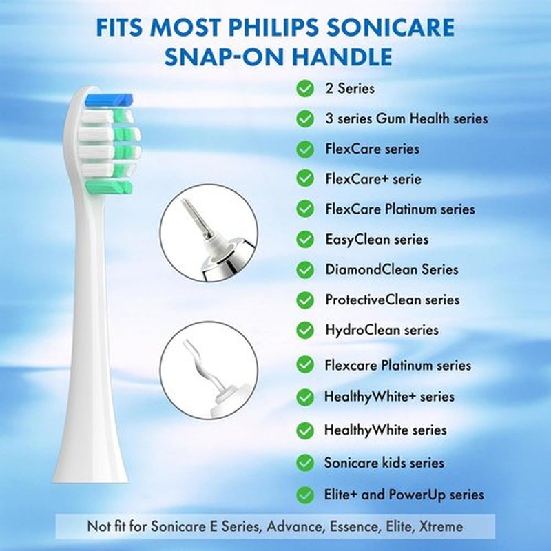 Philips Sonicare Replacement Toothbrush Heads - 10 Pack Soft Electric Brush Heads for Optimal Plaque Control | Compatible with HX9023/65 Series