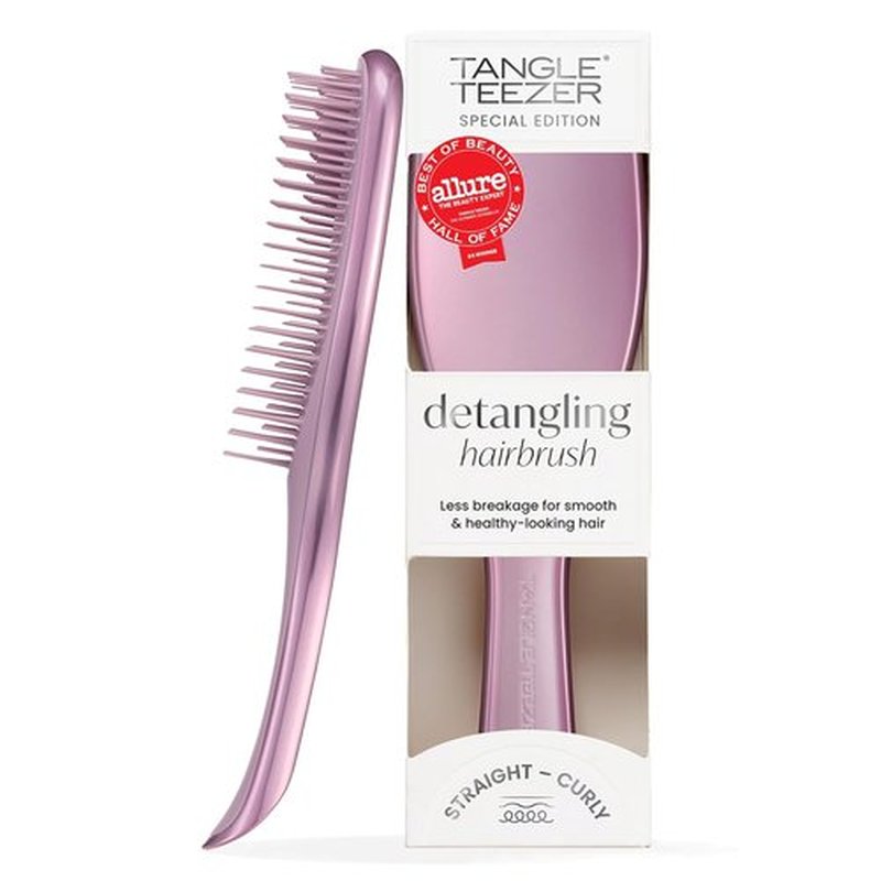 Tangle Teezer Chrome Ultimate Detangler Brush - Eliminates Knots & Reduces Breakage | Mauve