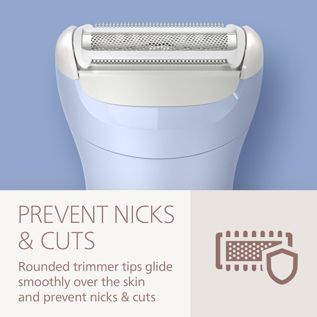 Philips Lady Shaver Series 6000 - Cordless, Wet & Dry Electric Shaver, 3-Blade Shaving System, for Legs & Body, 80 Mins. Runtime, Model BRL127/00