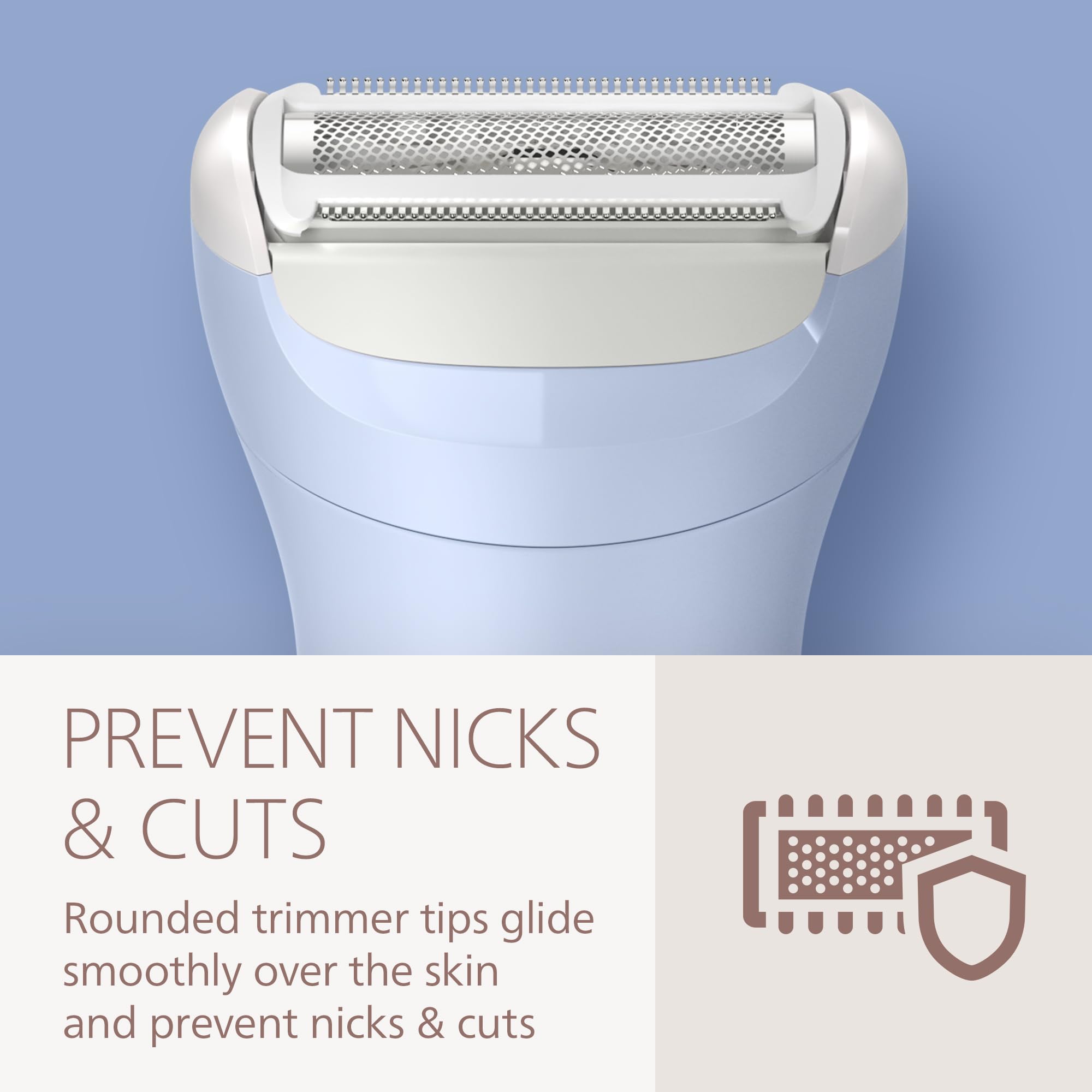 Philips Lady Shaver Series 6000 - Cordless, Wet & Dry Electric Shaver, 3-Blade Shaving System, for Legs & Body, 80 Mins. Runtime, Model BRL127/00