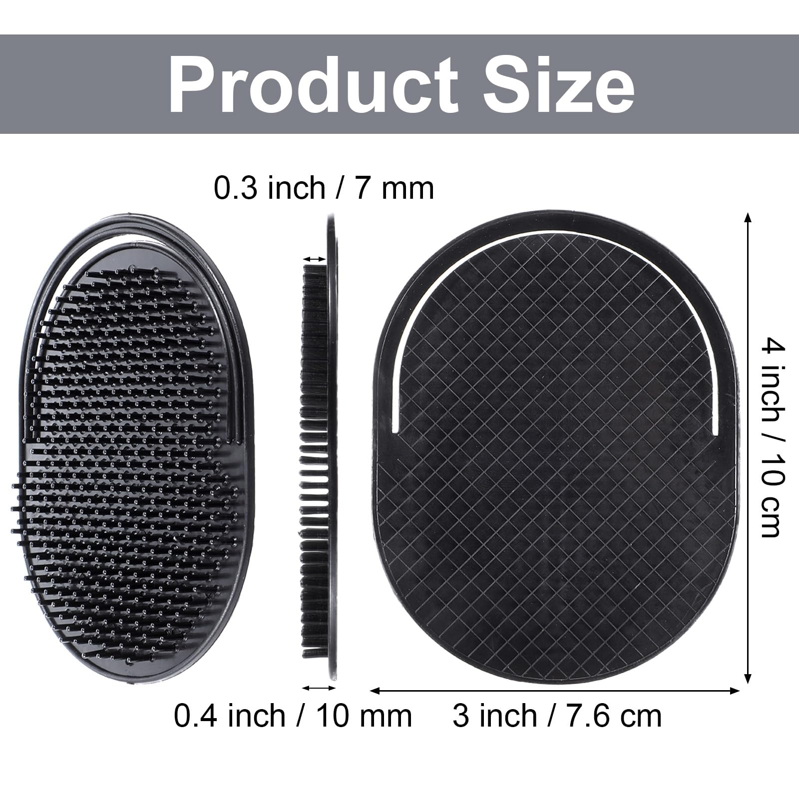 12Pcs Palm Comb, Portable Pocket Hand Combs for Men Soft Shampoo Brush Scalp Massager for DIY Hair Styling Scalp Massage and Shower