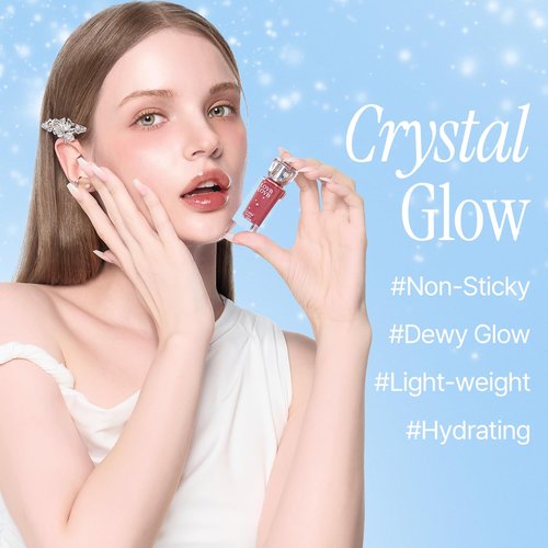 LOVB LOVB Crystal Dewy Lip Gloss | Lightweight & Non-Sticky | High-Shine & Long-Lasting | Hydrating Korean Lip Care Gloss | 0.17 oz. (01 PINK DOLPHIN)
