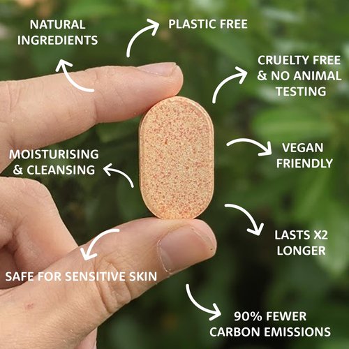 Reefyll Foaming Hand Soap Refill Tablets Dissolvable Plastic Free Hand Wash Pods Just Add Water Tropical Coconut Scent 3 Tablets