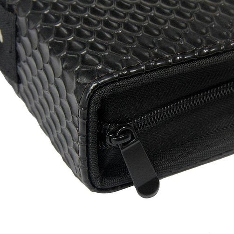 PU Leather Hair Scissor Holder Pouch Cases for Hairdressers, Salon Hairdresser Tools organizer Bag (Black)
