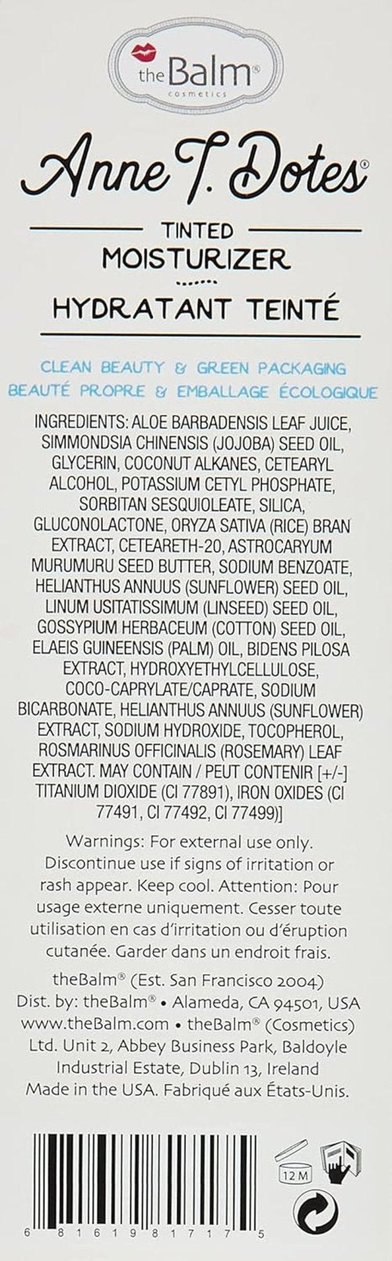 theBalm Anne T. Dotes Tinted Moisturizer - Lightweight Hydration & Coverage | Shade #14, 1 fl. oz.