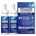 5% Minoxidil Hair Growth Serum for Men & Women with Biotin: Minoxidil for Men and Women, 5 Percent, Hair Regrowth Treatment, Extra Strength, 4 Fluid Ounces (2 Bottles)