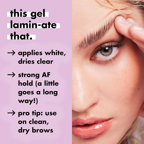 e.l.f. Brow Laminating Gel - Strong Hold, Clear-Drying & Water-Resistant Formula for Sculpted Brows | Vegan & Cruelty-Free