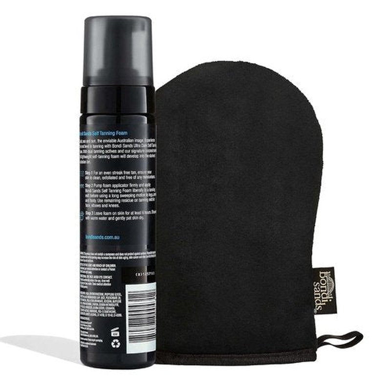 Bondi Sands Ultra Dark Self Tanning Foam - Lightweight Sunless Foam + Reusable Application Mitt