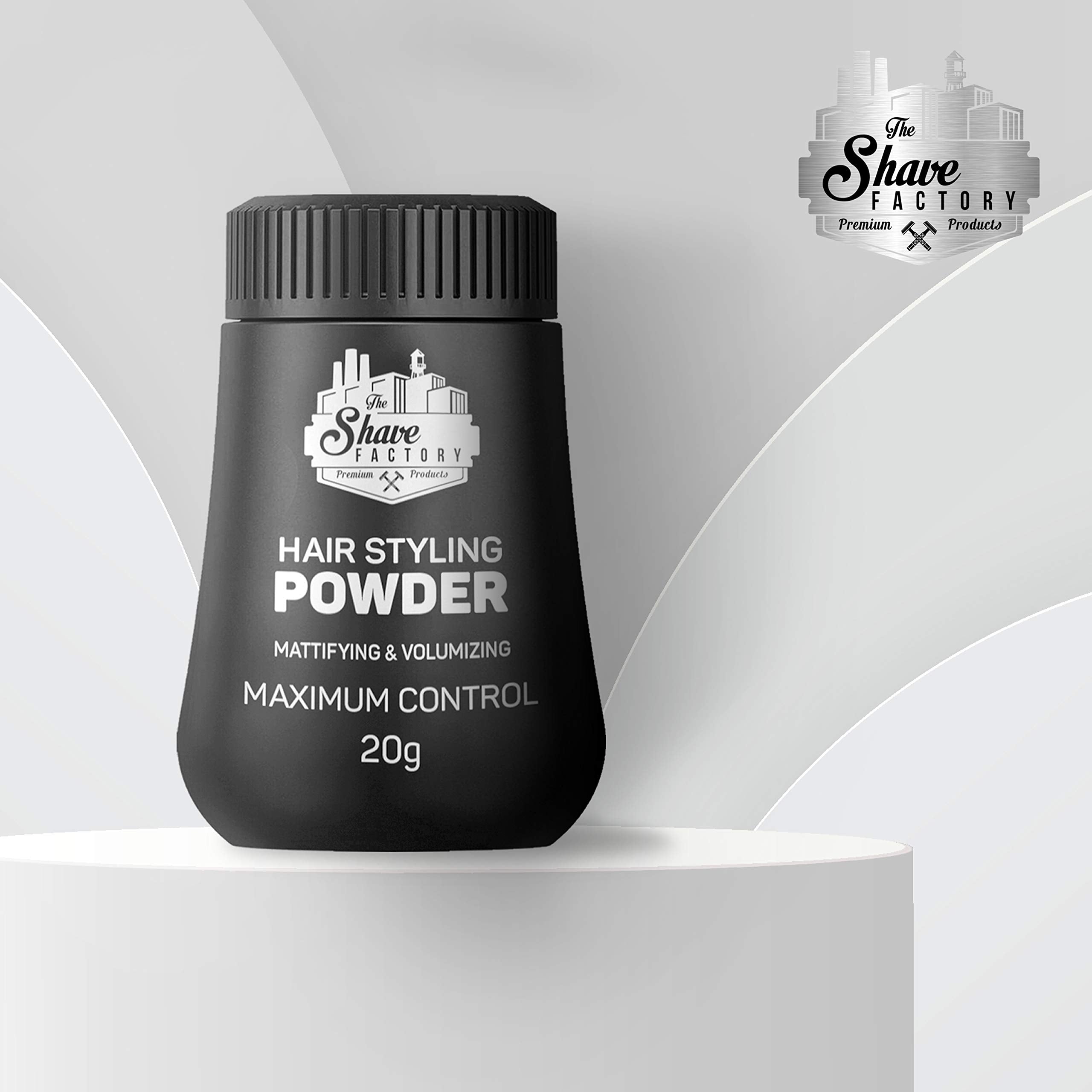 the shave factory Hair Styling Powder 21gr. Mattifying&Volumizing Powder with Maximum Control-Elegant Design, Ease Of Use, Flexible and Long-Lasting Hold Product For Professional Barbers 20gr