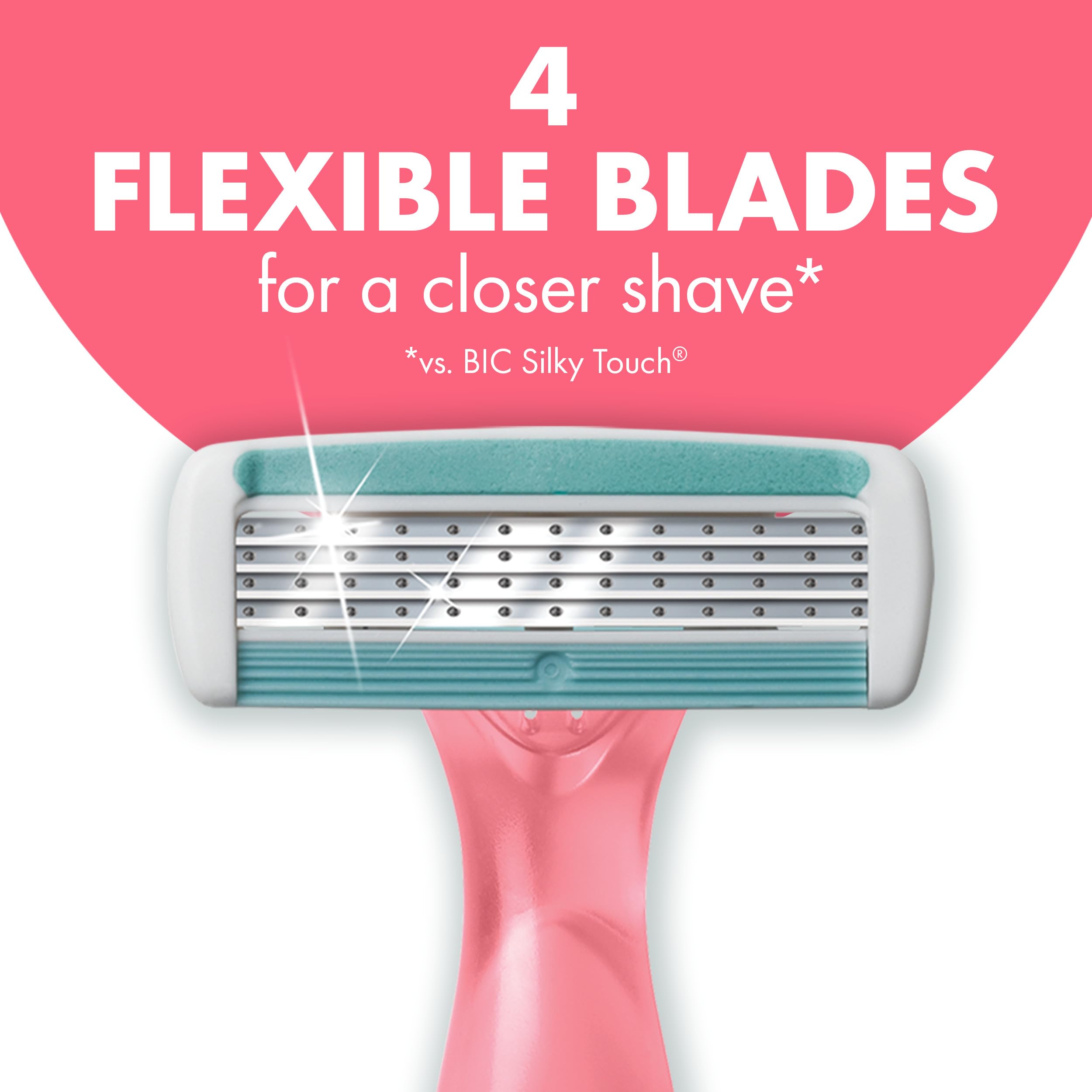 BIC Soleil 4 Escape Scented Women's Disposable Razors, 4 Blades, Comfortable Shave, Citrus Scented Handle Shaving Razors for Women, 4 Count
