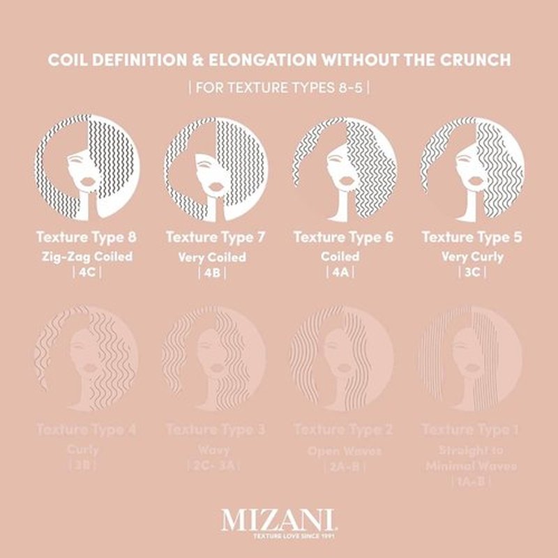 Mizani True Textures Coil Stretch Cream - Non-Drying Soft Hold Curl Cream for Curly & Coily Hair