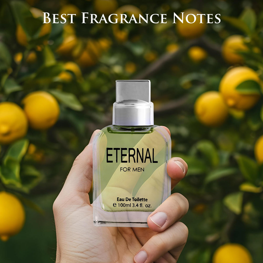 Eternal for Men - 3.4 Fluid Ounce Eau De Parfum Spray - Refreshing Citrusy & Floral Top Notes with Subtle Woody Undertones Smell Fresh All Day Long Gift for All Occasions, Parfume for Men 100ml