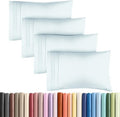 Queen Pillow Cases Set of 4 | Ultra Soft Hotel Quality Covers - Wrinkle Free & Fade Resistant - Ice Blue