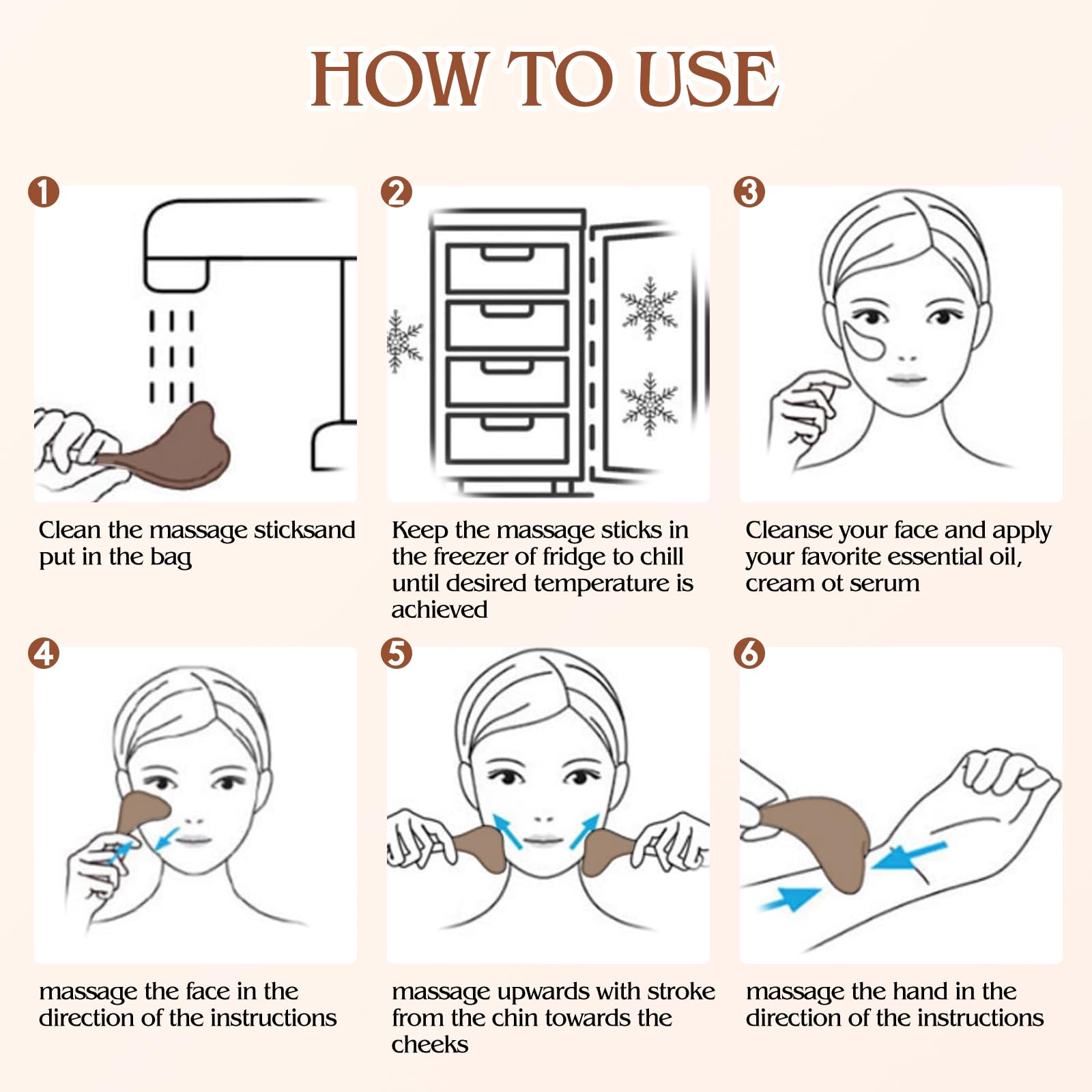 Cryo Sticks-Gua Sha and Massage 2-in-1, Ice Globes for Face-Wrinkle Reduction & Dark Circle Relief, Stainless Steel Facial Massage Tool for Skin Tightening Cooling Globes,Mothers Day Gifts
