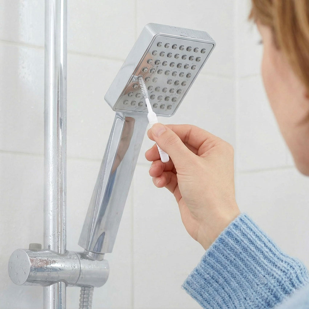 YALOJE 10 Pcs Shower Head Cleaning Brush, Anti-Clogging Multifunctional Gap Hole Cleaning Brushes, Tiny Shower Head Crevice Cleaner Brush Cleaning Tool for Bathroom Household Faucets- White