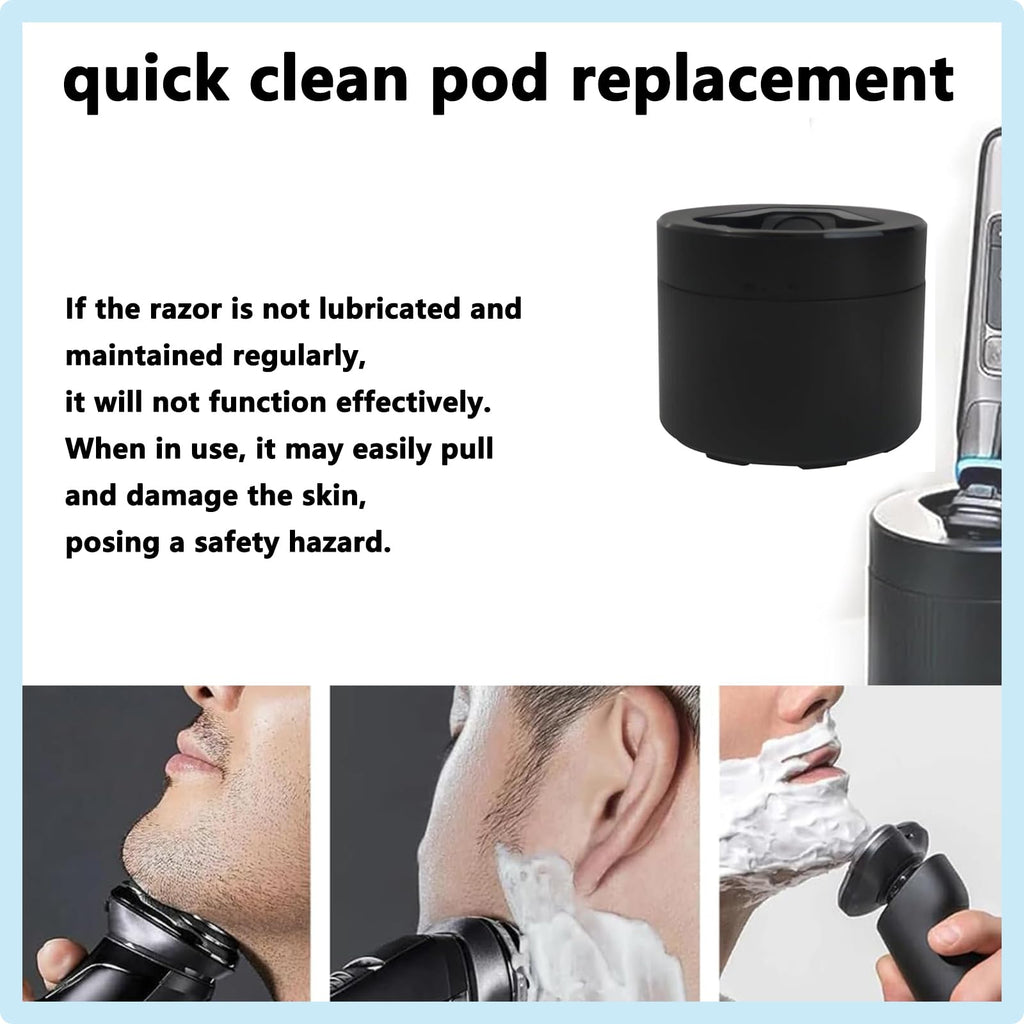 Quick Clean Pod Compatible with Philips Norelco 2nd Generation Series 7000 and Series 5000 Series 9000 Angular polygon Shavers,for Philips Norelco Cleaning Pod