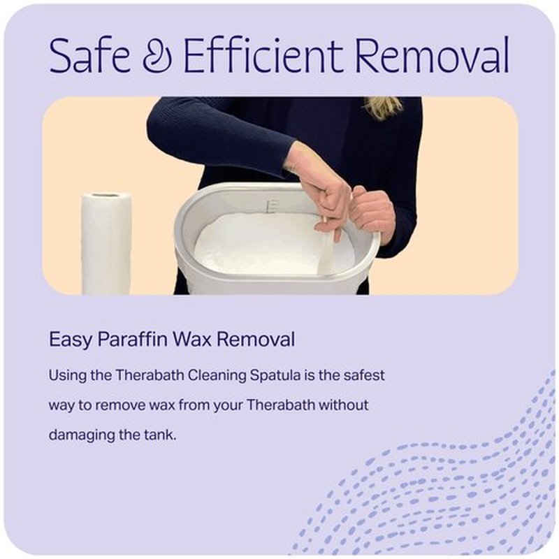 Therabath Cleaning Spatula - Plastic Paraffin Bath Tool - Flexible - White Vinyl - Easy to Use - for Paraffin Wax Removal Cleaning - Made in The USA