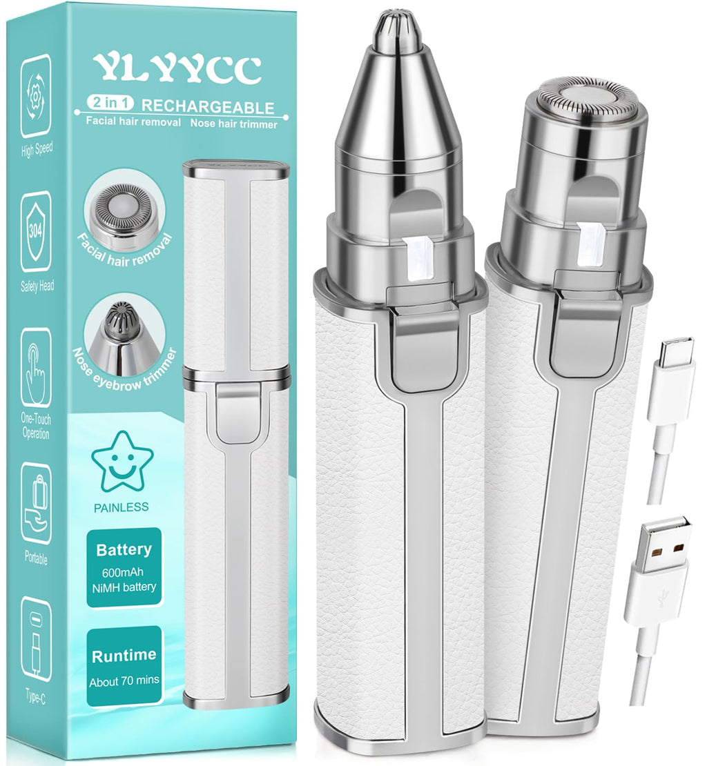 YLYYCC 2-in-1 Nose & Eyebrow Trimmer, Facial Hair Removal for Women