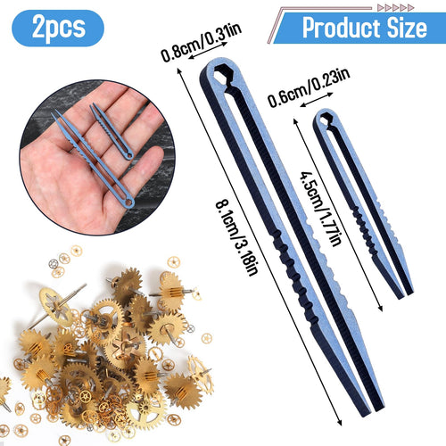 2Pcs Mini Titanium Tweezers, Portable Travel EDC Tweezers