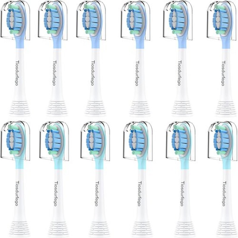 Philips Sonicare Replacement Toothbrush Heads - C3, A3, 4100 Compatible - 12 Pack for Superior Cleaning