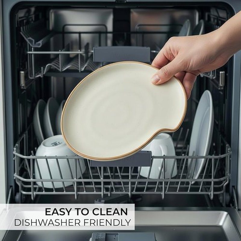 Skiennix Ceramic Spoon Rest - Stylish Spoon Holder for Kitchen Countertop | Easy to Clean & Dishwasher Safe