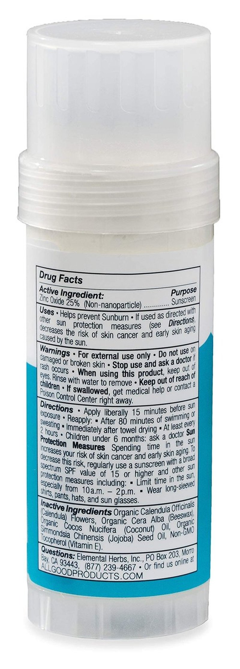 All Good Sports Mineral Sunscreen Butter Stick for Face, Nose, Ears - UVA/UVB Broad Spectrum SPF 50, Coral Reef Friendly, Water Resistant, Zinc Oxide, Coconut Oil, Beeswax, Vitamin E (2.75 oz)(2-pack)