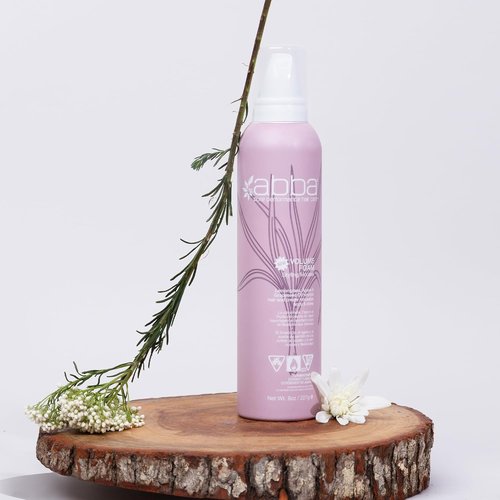 ABBA Pure Volume Foam Styling Mousse - Grapefruit & Lemongrass Scent, 8 Fl Oz
