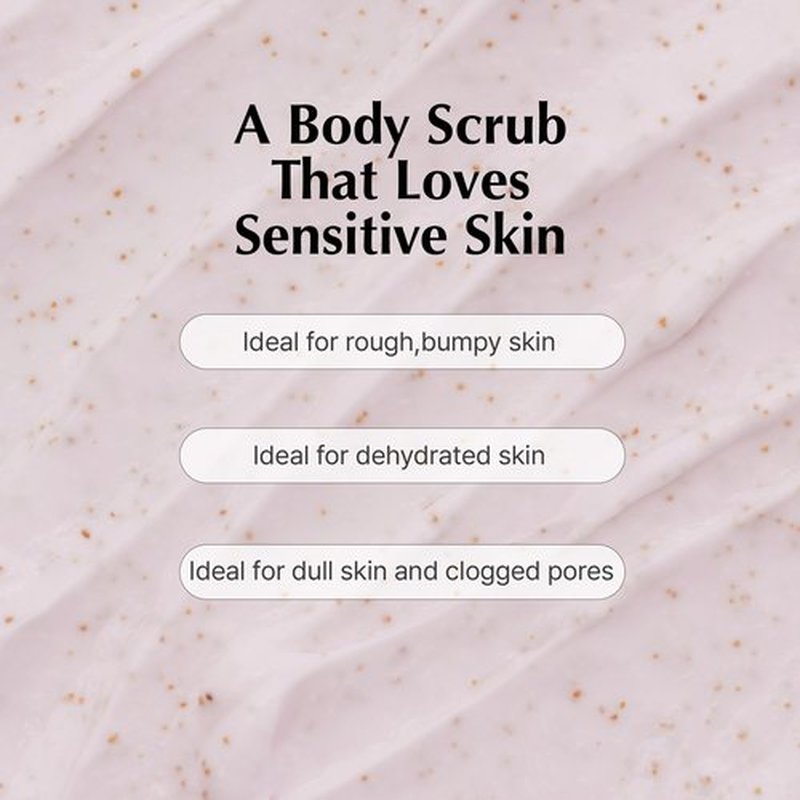 Monday Surf K Body Scrub Cream with Glycolic Acid – Moisturizing Vanilla floral Scent Exfoliating Scrub for Shaving Prep & Bumpy Skin – Vegan, Microplastic-Free, 9.5 oz