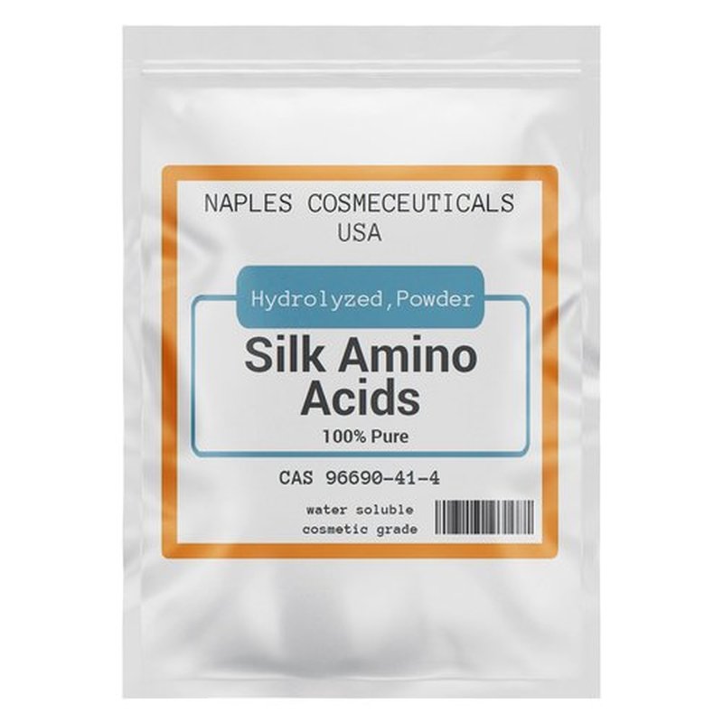 Hydrolyzed Silk Amino Acid Powder Cosmetic Grade for Hair Skin Nails Moisture Retention 100% Pure Use in Formulations or Add to Your Favorite Products (2 oz)