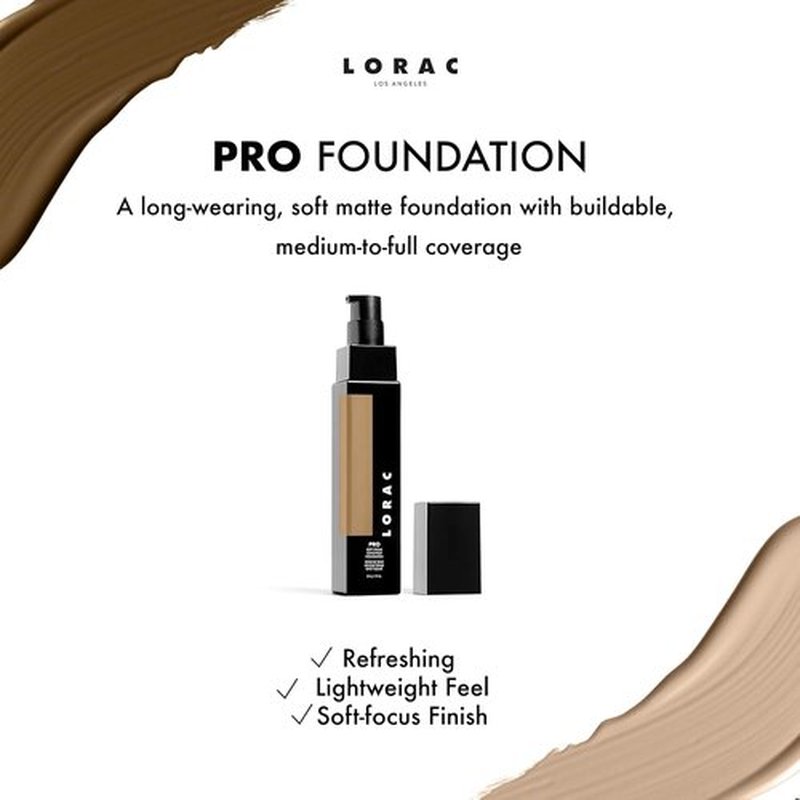LORAC PRO Soft Focus Longwear Foundation - Flawless Finish | Lightweight Formula, 1 oz
