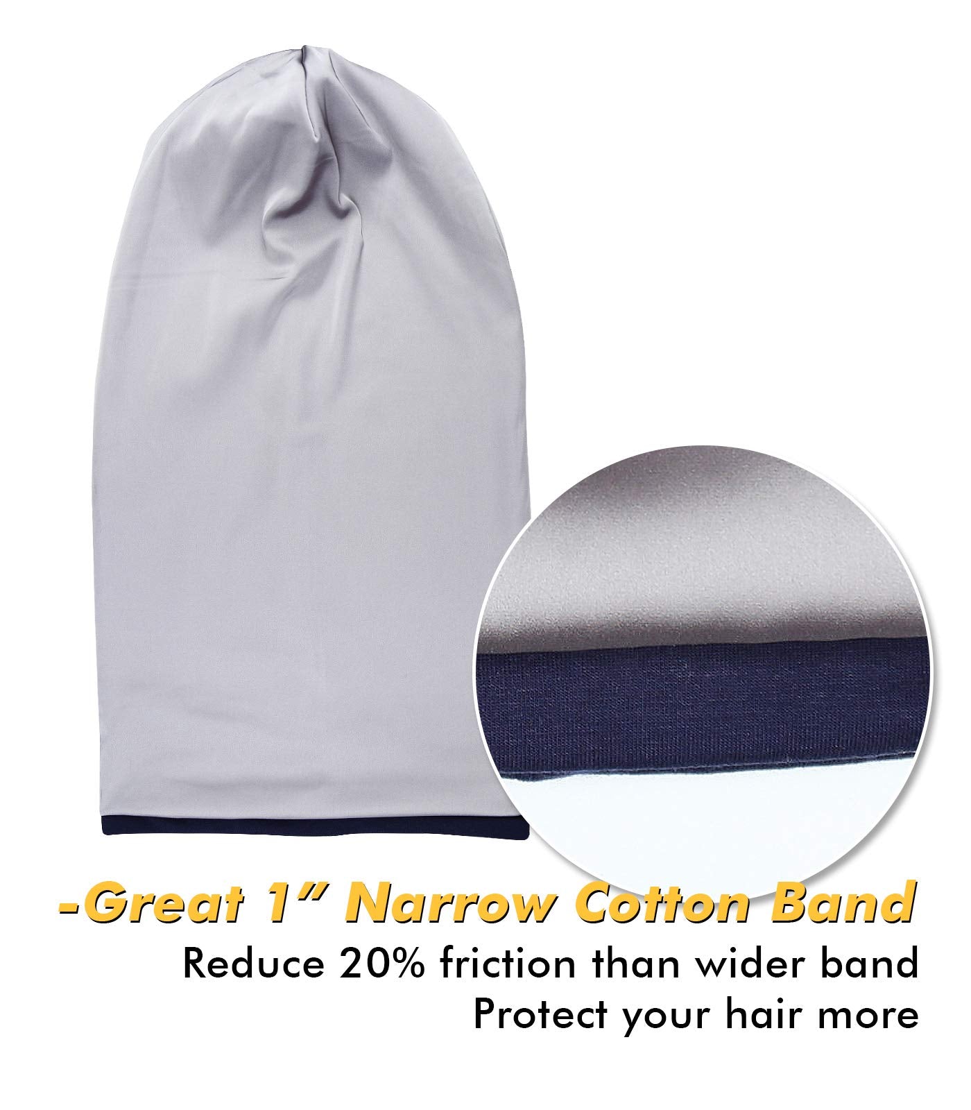Winitas Long Hair Bonnet for Sleeping Silk Satin Lined Adjustable