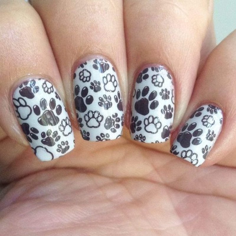 Maniology Puppy Love CYO Design Contest Nail Stamping Plate | Dog Lover Manicure Designs, Canine Dog-Theme Nail Art DIY Patterns - Reusable, Rectangular, Stainless Steel Nail Art Template