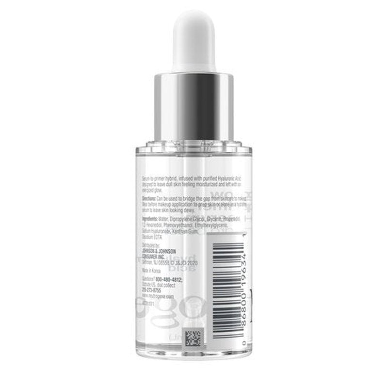 Neutrogena Hydro Boost Glow Booster Primer & Serum, Hydrating & Moisturizing Face Serum-to-Primer Hybrid, Infused with Purified Hyaluronic Acid & Designed to Instantly Hydrate, 1.0 fl. oz