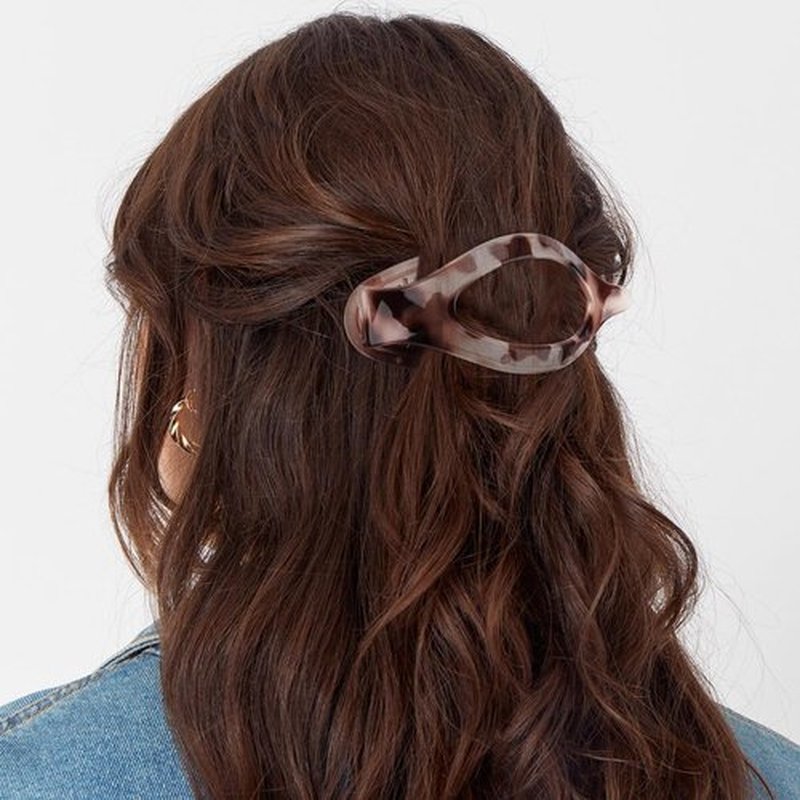 Atoden Flat Hair Clips Duckbill Large Claw Clips for Thick Medium Thin Hair 3Pcs Non Slip French Barrettes Alligator Accessories for Women Girls Tortoise Shell Leopard Black
