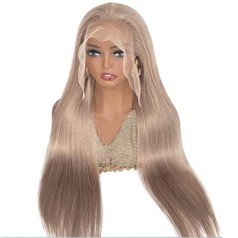 Munx Ash Blonde Wig Human Hair, 13X6 HD Transparent Glueless Wigs Lace Frontal for Black Women Pre Plucked Silky Straight Lace Front Wig Human Hair 180% Density 20Inch