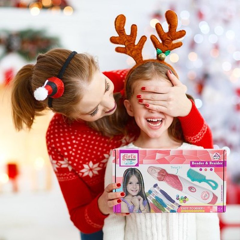 DIY Hair Salon Toys for Girls, Automatic Hair Braiding Machine & Rope Braider with Accessories, Kids Hair Styling Tool for Girls 3 4 5-12 Years Old