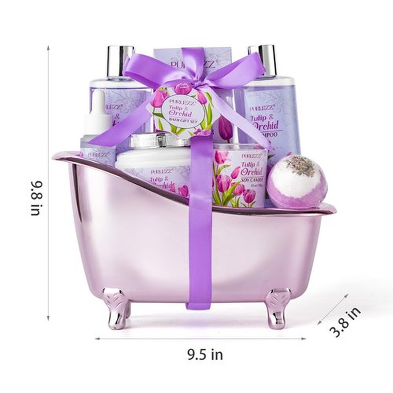 Mother's Day Gift for Mom, Tulip gifts Bath and Body Gift Basket, Bath Gift Set Self Care Spa Kit, Self-Care Set, Birthday Gifts for Her, Wife, Friends, Christmas, Mother Day, Anniversary