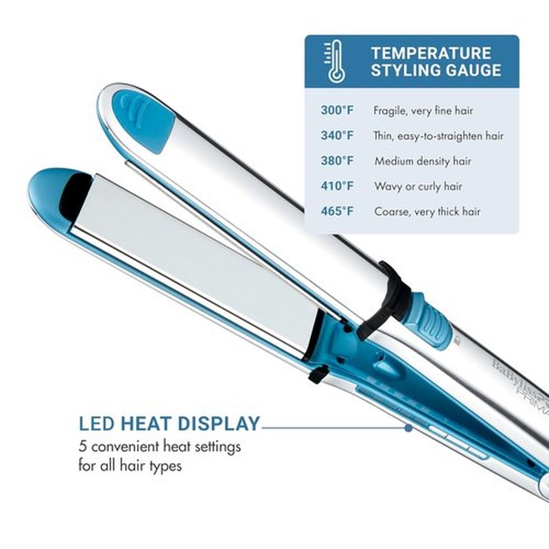 BaBylissPRO Nano Titanium Hair Straightener - Professional Ionic Flat Iron & Curling Iron for Stylists
