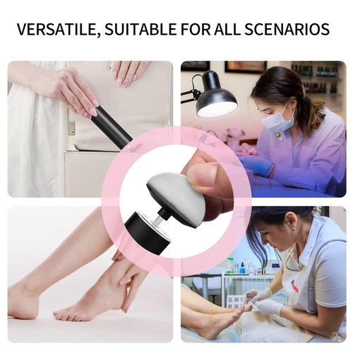 Professional Electric Foot File Tool -Callus Remover Rotating Grinder,1200mAh Rechargeable Battery, 1-Hour Continuous Use, Foot Drill & Sander,Adjustable Speed Foot Files for Deadskin(Black)
