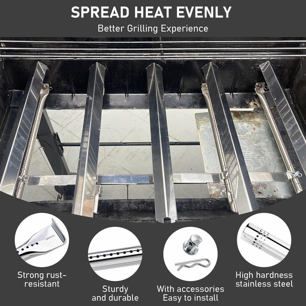Grill Replacement Parts for Charbroil Performance 5 Burner 463448021 463450022 463451022, 4 Burner 463365021 463352521, Charbroil Grill Parts Include Heat Plate,Burner, Igniter,Crossover Tube
