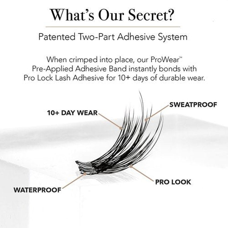 Pro Lash ProWear Professionally Styled Lash Clusters - Easiest to Apply Eyelash Cluster - 10 Day Eyelashes - Waterproof Lashes Clusters - 3 Sets - Classic Shorties No. 05 - Black