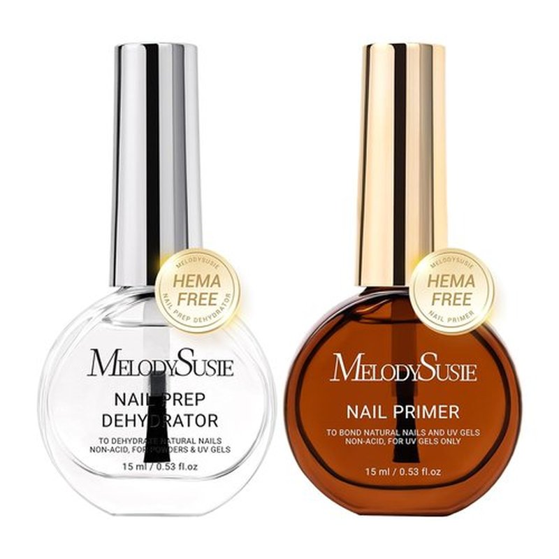 MelodySusie Nail Dehydrator & Primer - Professional Hema-Free, Acid-Free Formula | Fast-Dry 15ML