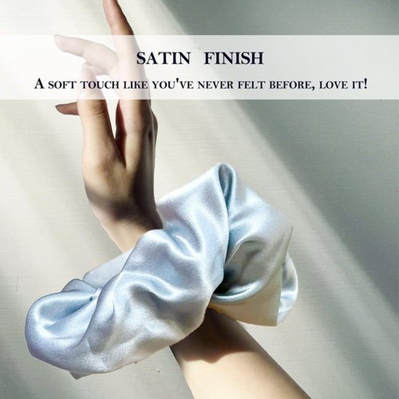 Minasuki 𝐎𝐯𝐞𝐫𝐬𝐢𝐳𝐞𝐝 𝐒𝐚𝐭𝐢𝐧 𝐒𝐜𝐫𝐮𝐧𝐜𝐡𝐢𝐞𝐬 - 16 Colors Large Jumbo Hair Scrunchies for Women Girls Giant Silk Hair Accessories Elastic Hair Ties Bands for Thick Hair Ponytail Holders