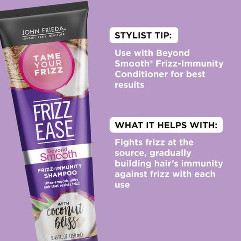 John Frieda Frizz-Immunity Shampoo - Anti-Frizz & Humidity Control with Pure Coconut Oil | 8.45 Ounces