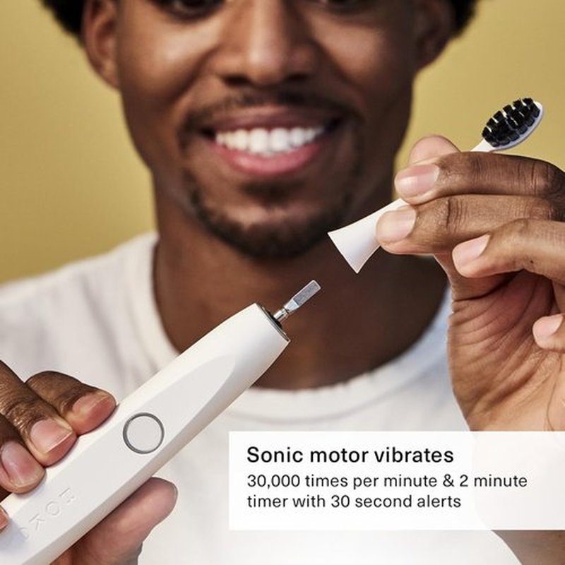 Boka Electric Toothbrush - Rechargeable Sonic Power for Deep Cleaning - 2 Heads & Charging Base
